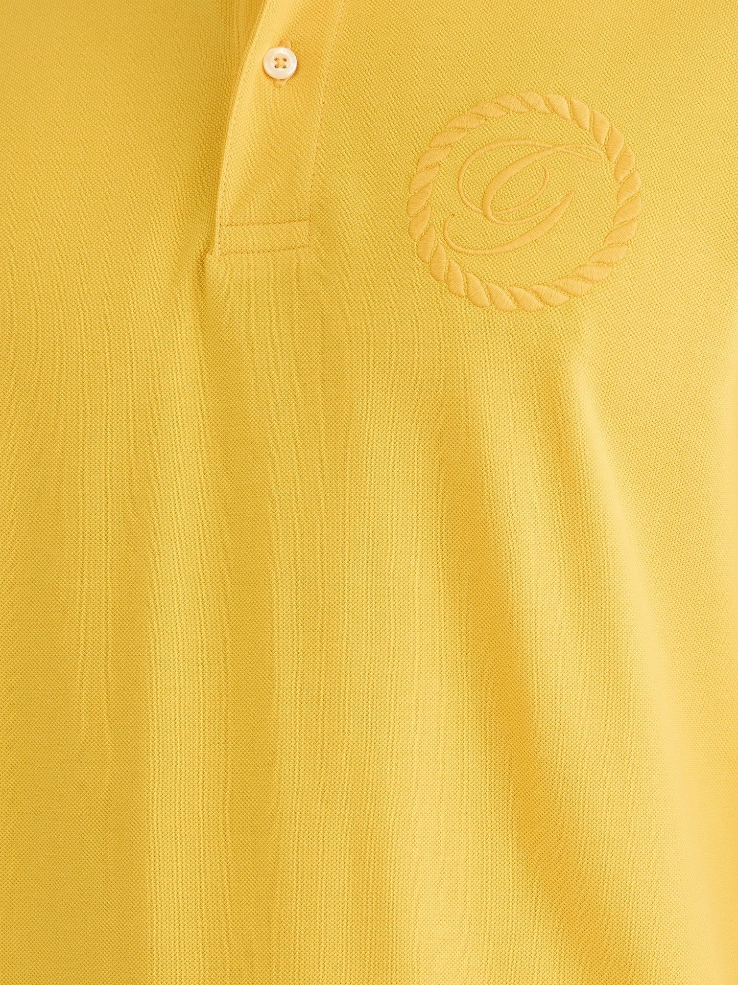 Gant Men Yellow Regular Fit Solid Polo Tshirt
