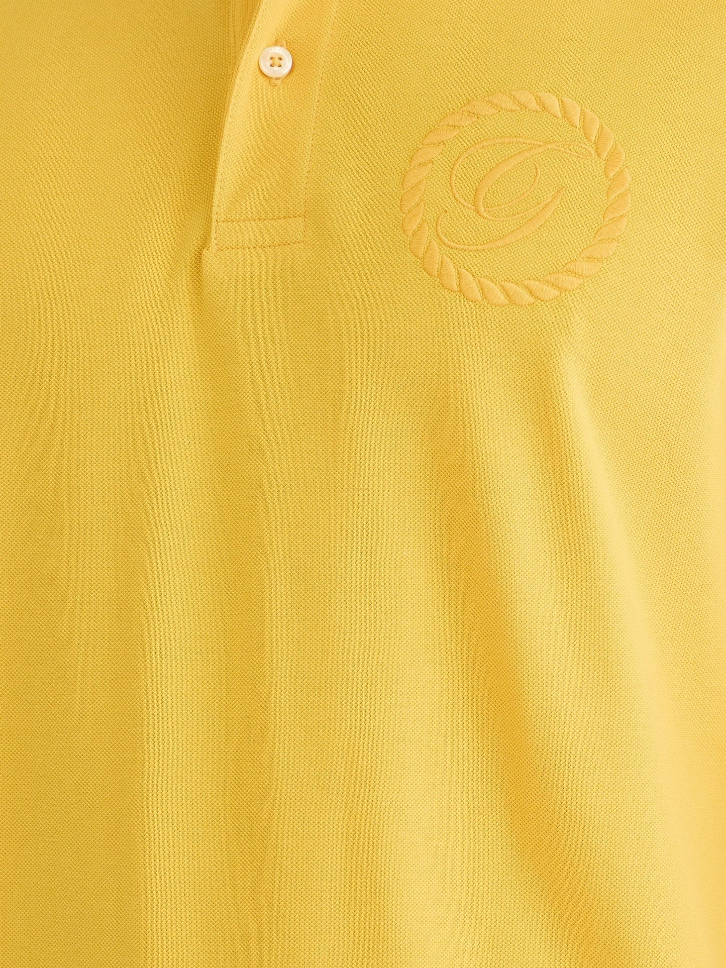 Gant Men Yellow Regular Fit Solid Polo Tshirt