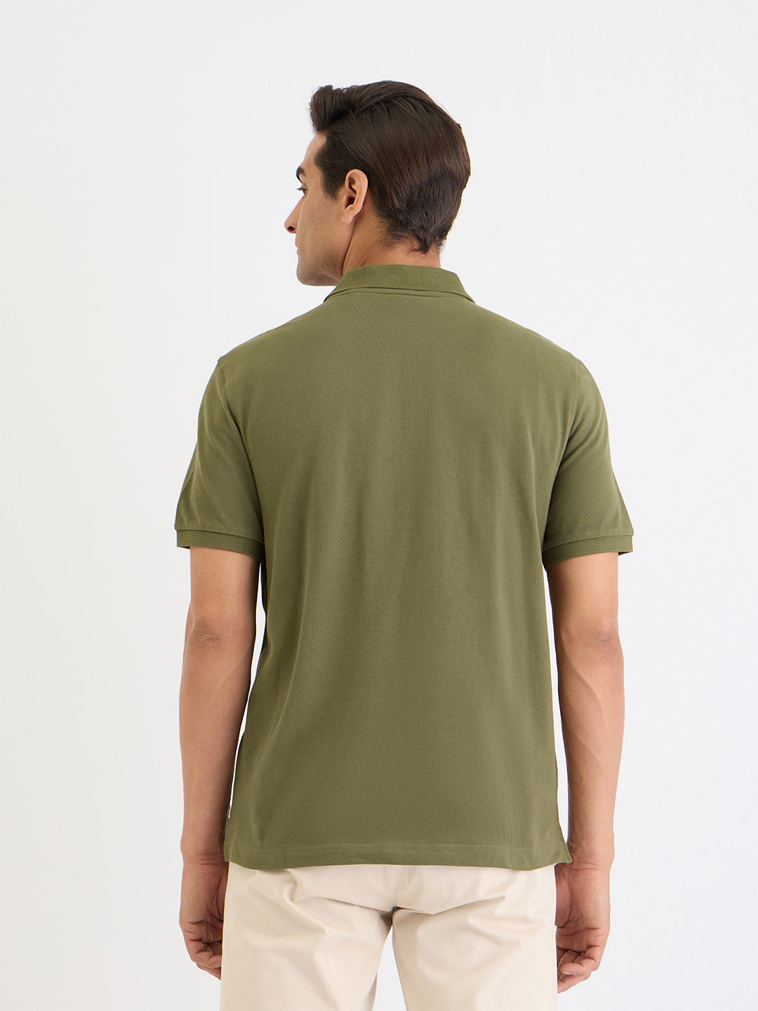 Gant Men Green Solid Polo Tshirt