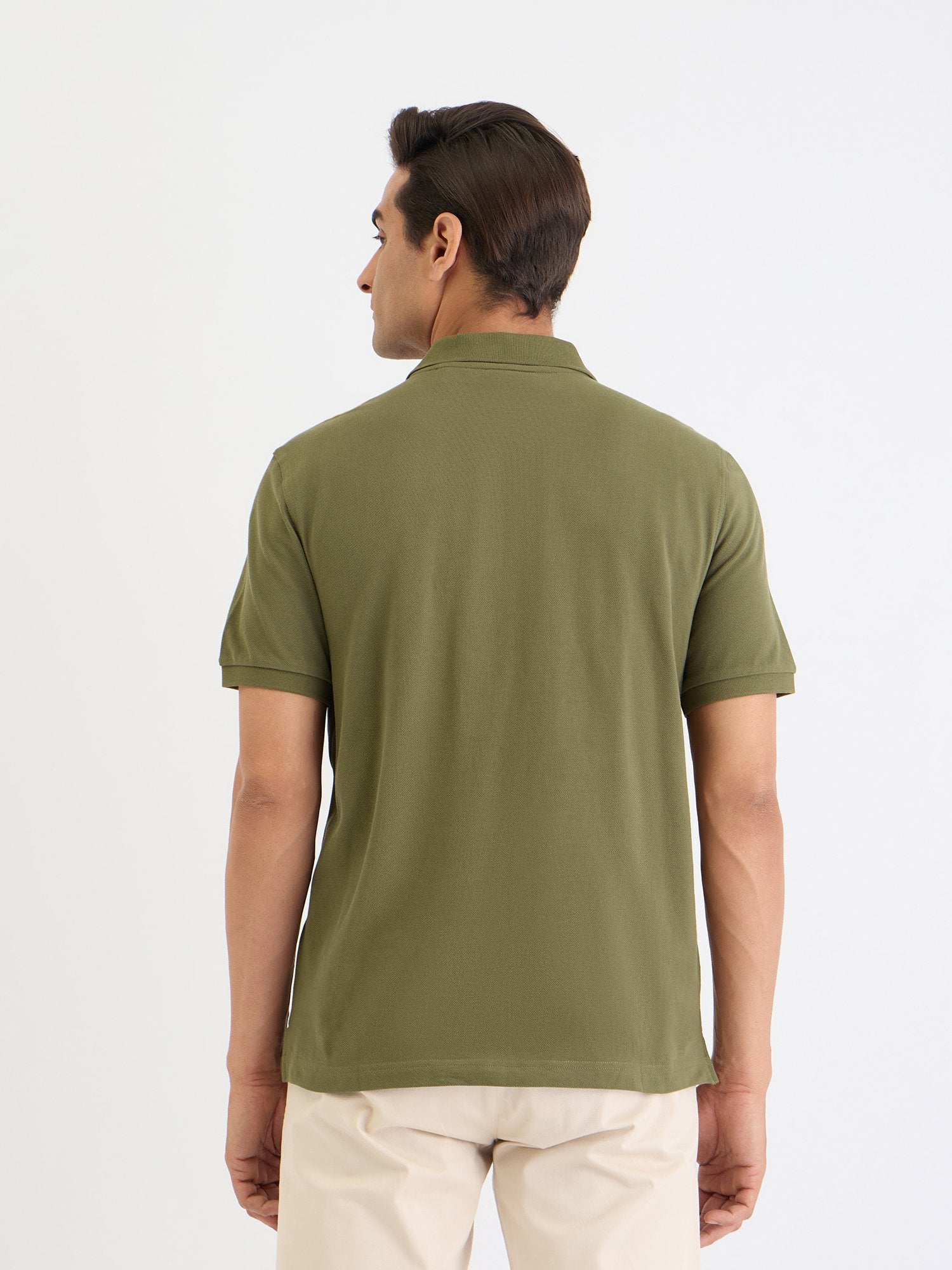 Gant Men Green Solid Polo Tshirt