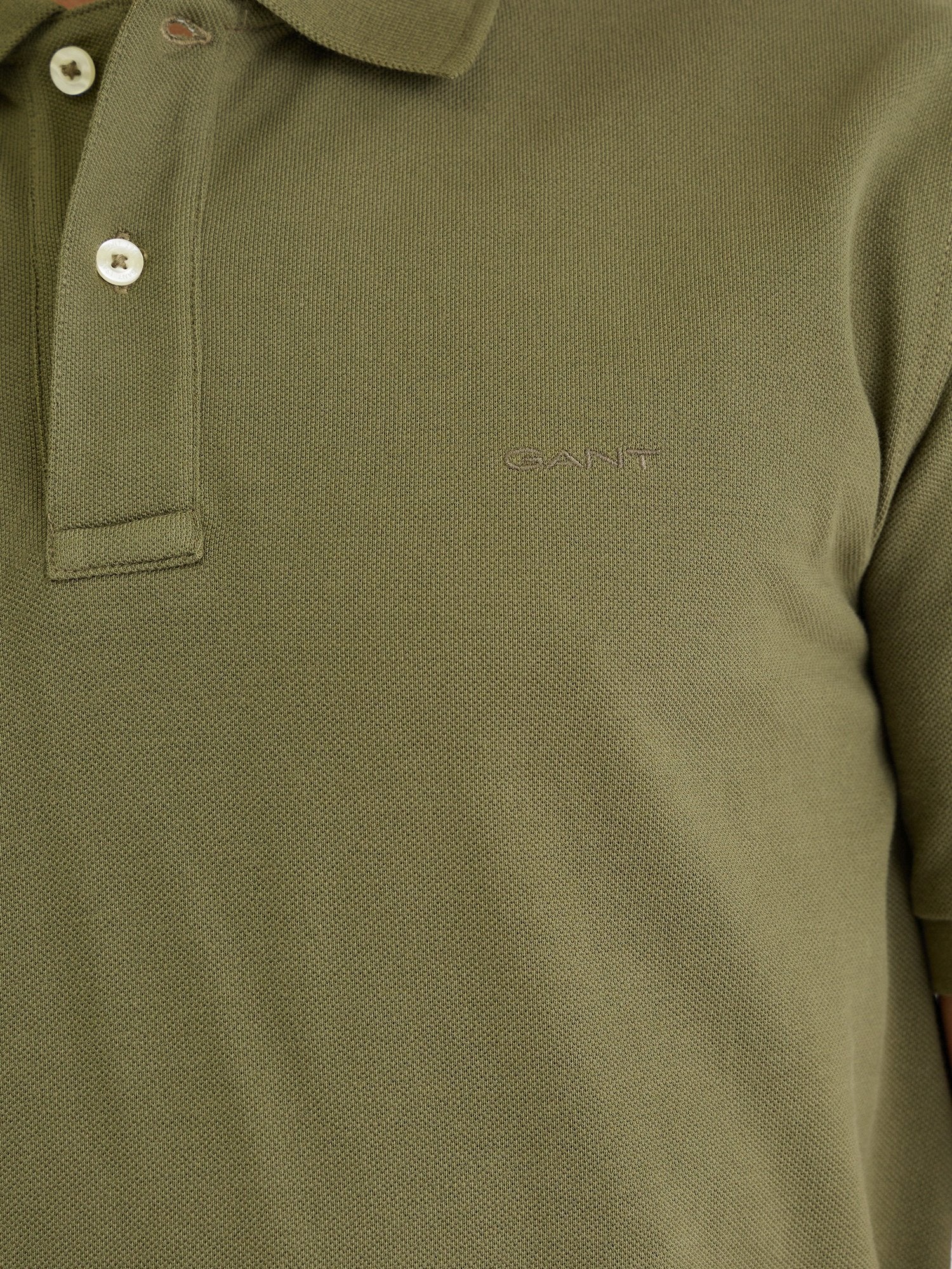 Gant Men Green Solid Polo Tshirt