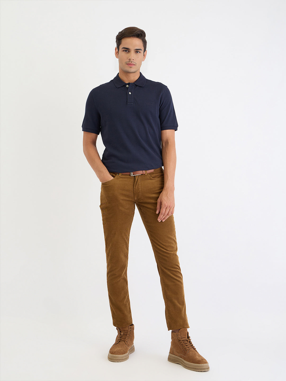 Gant Men Blue Solid Polo Tshirt