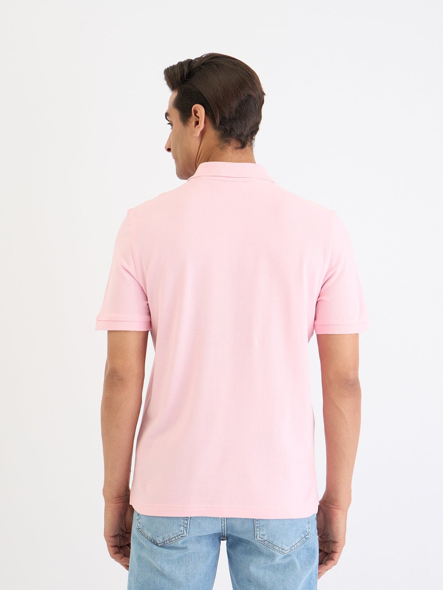 Gant Men Pink Solid Polo Tshirt