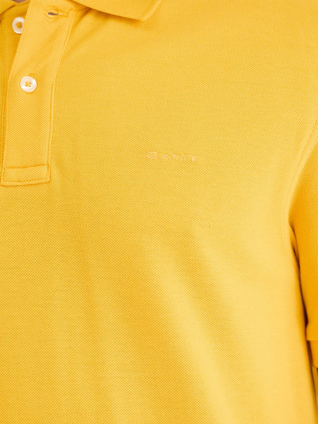 Gant Men Yellow Solid Polo Tshirt