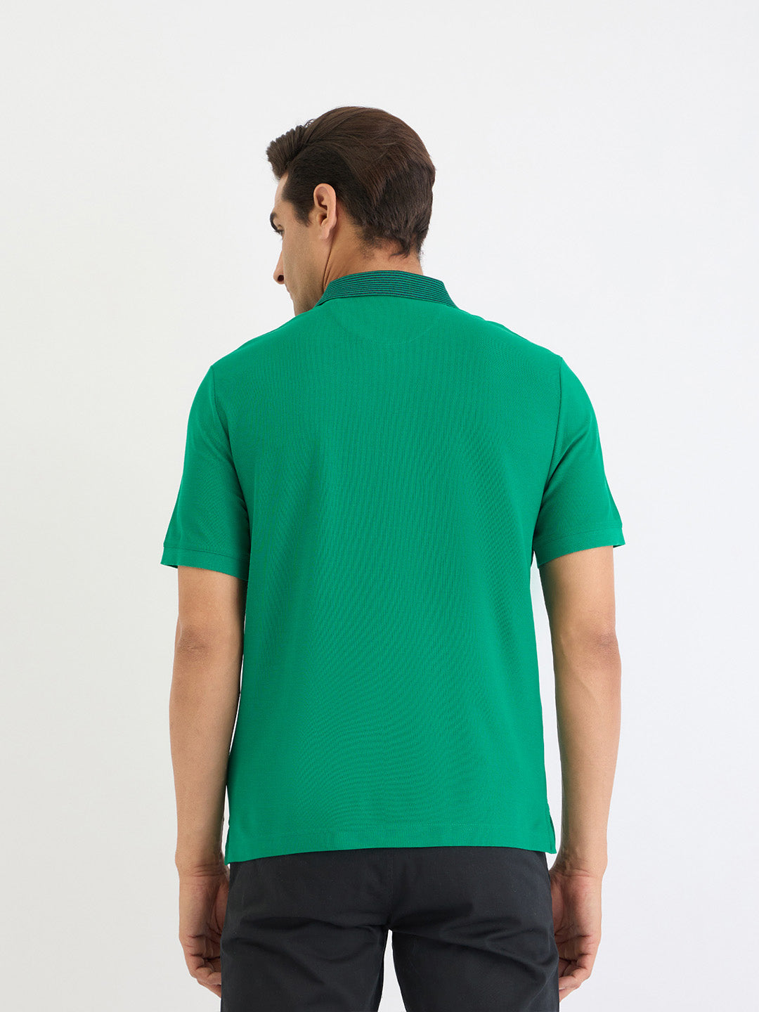 Gant Men Green Solid Polo Tshirt