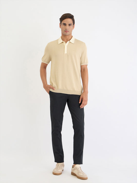 Gant Men Beige Solid Polo Tshirt