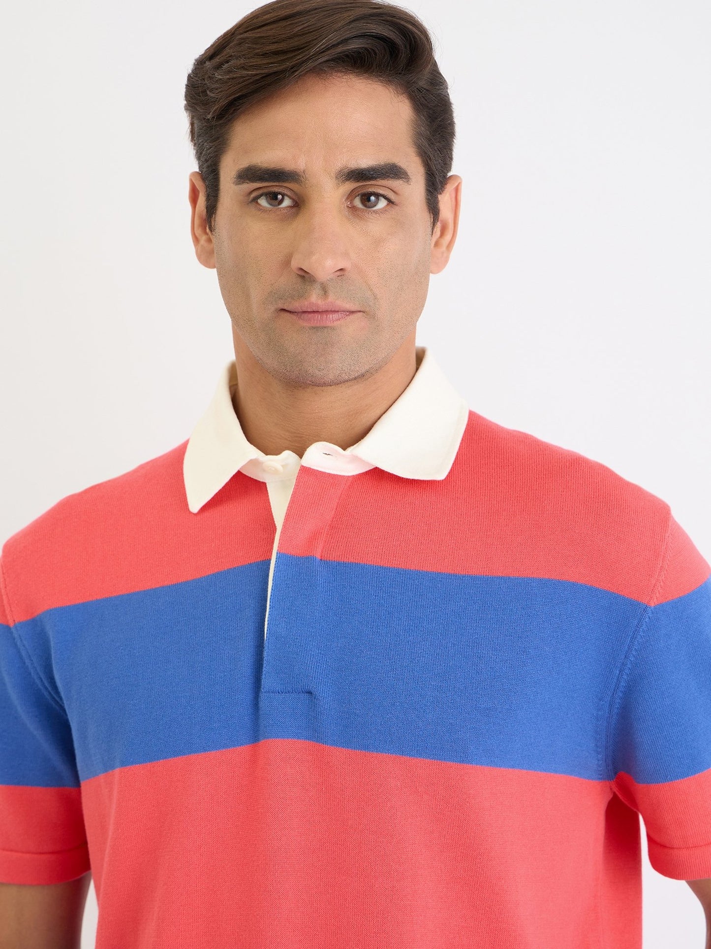 Gant Men Blue Striped Polo Tshirt