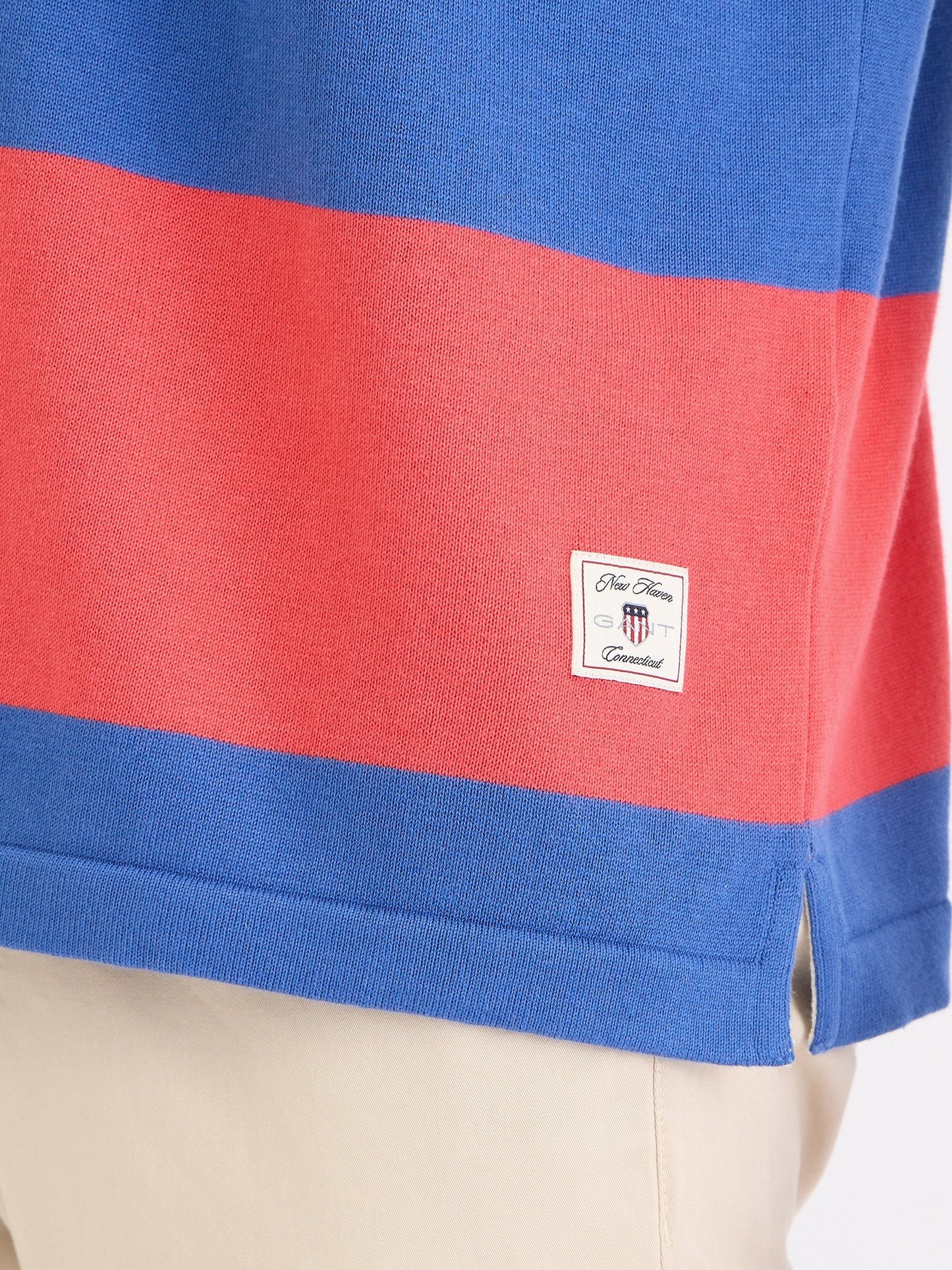 Gant Men Blue Striped Polo Tshirt