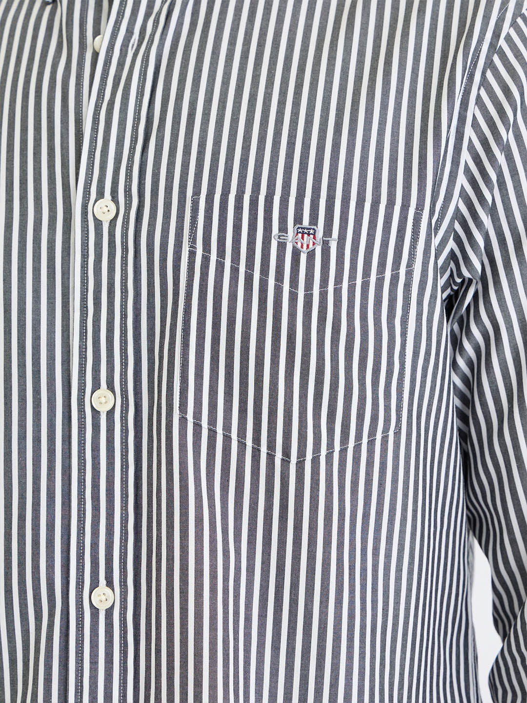 Gant Men Black Striped Collar Shirt