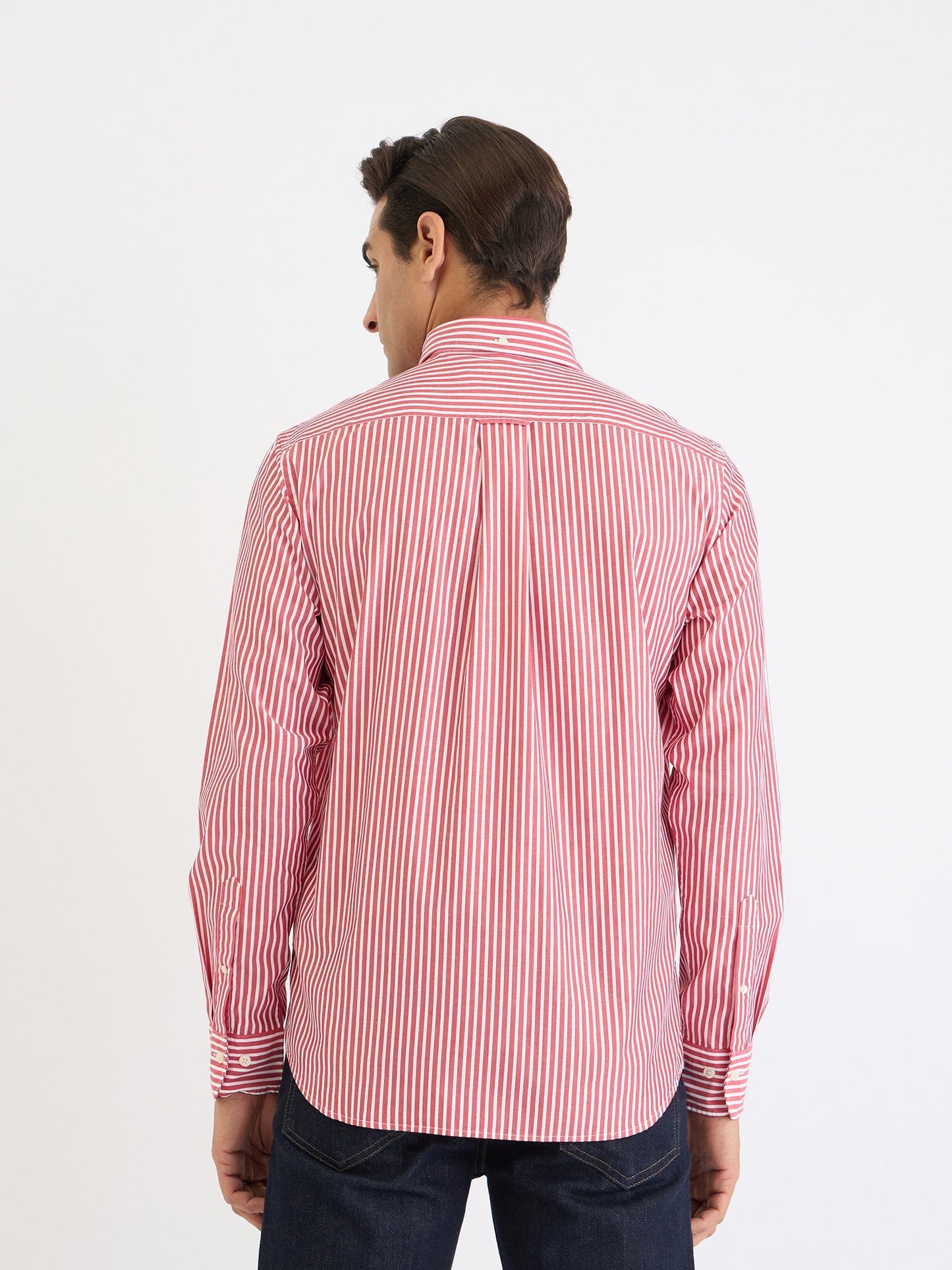 Gant Men Red Striped Collar Shirt