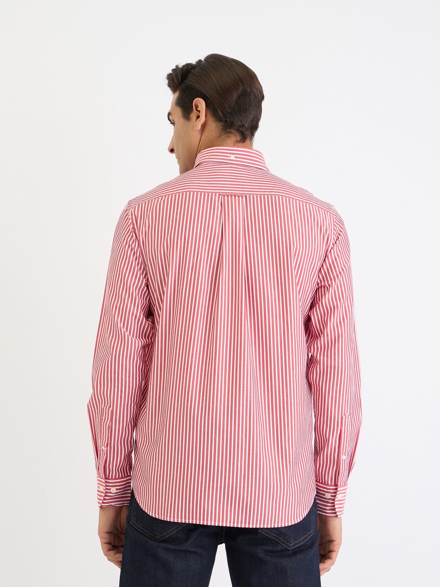 Gant Men Red Striped Collar Shirt