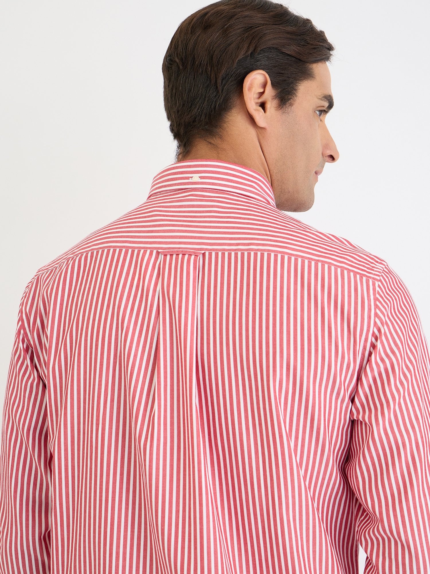 Gant Men Red Striped Collar Shirt