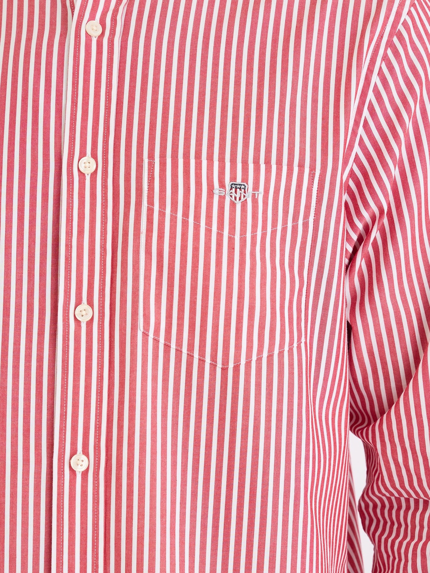 Gant Men Red Striped Collar Shirt