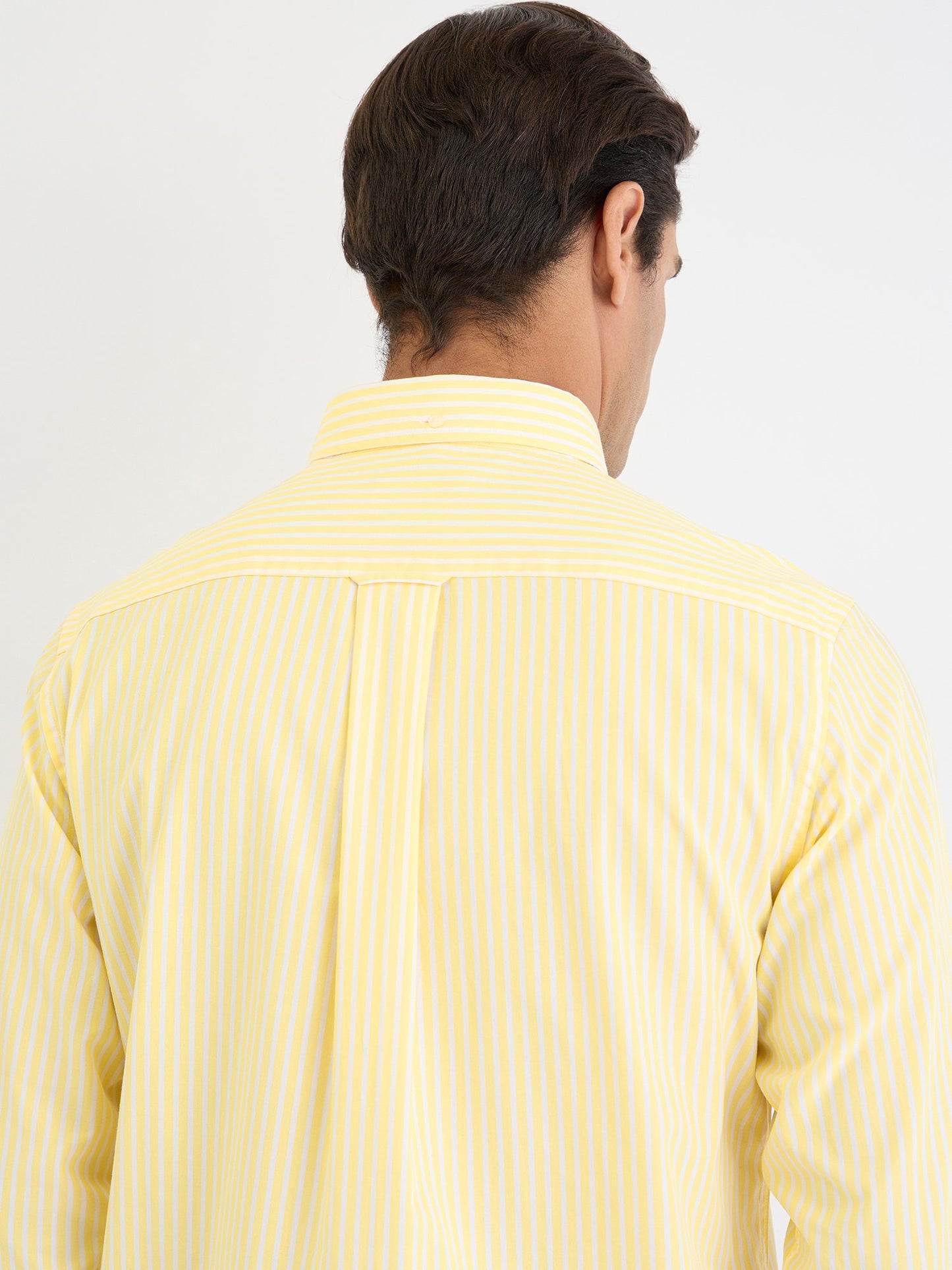 Gant Men Yellow Striped Collar Shirt
