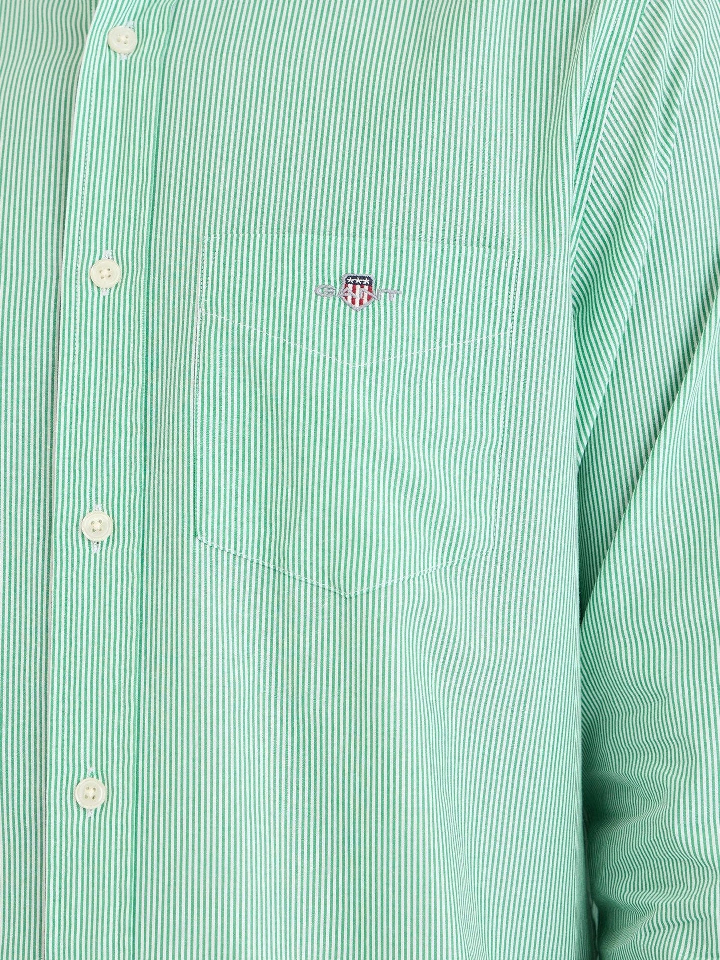 Gant Men Green Striped Collar Shirt