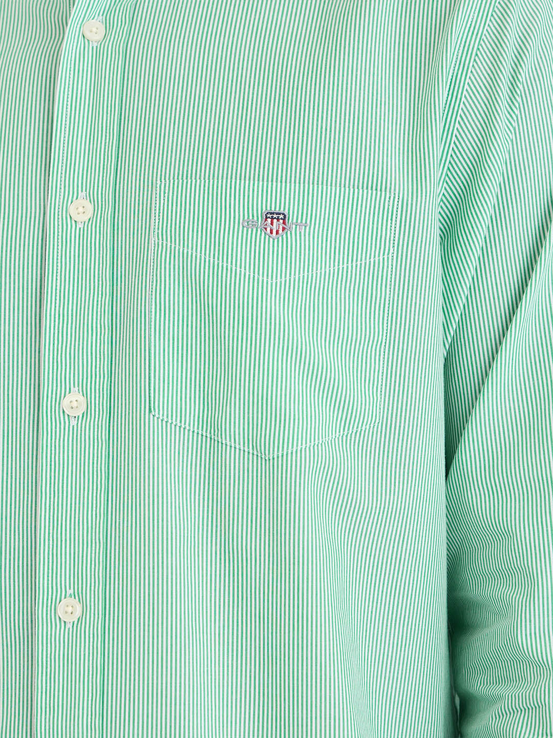 Gant Men Green Striped Collar Shirt