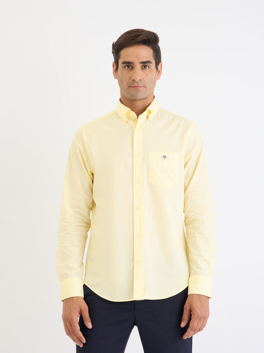 Gant Men Yellow Striped Collar Shirt