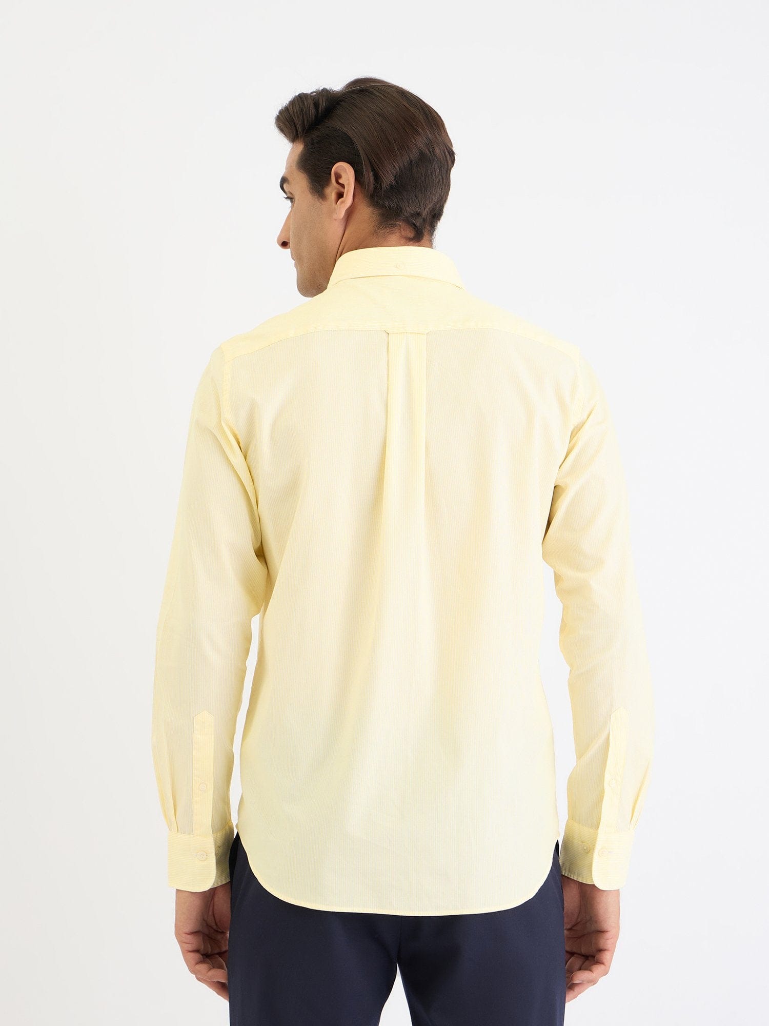 Gant Men Yellow Striped Collar Shirt
