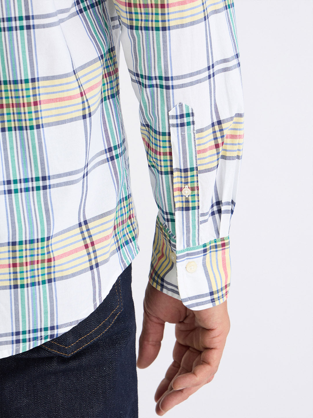 Gant Men White Check Collar Shirt
