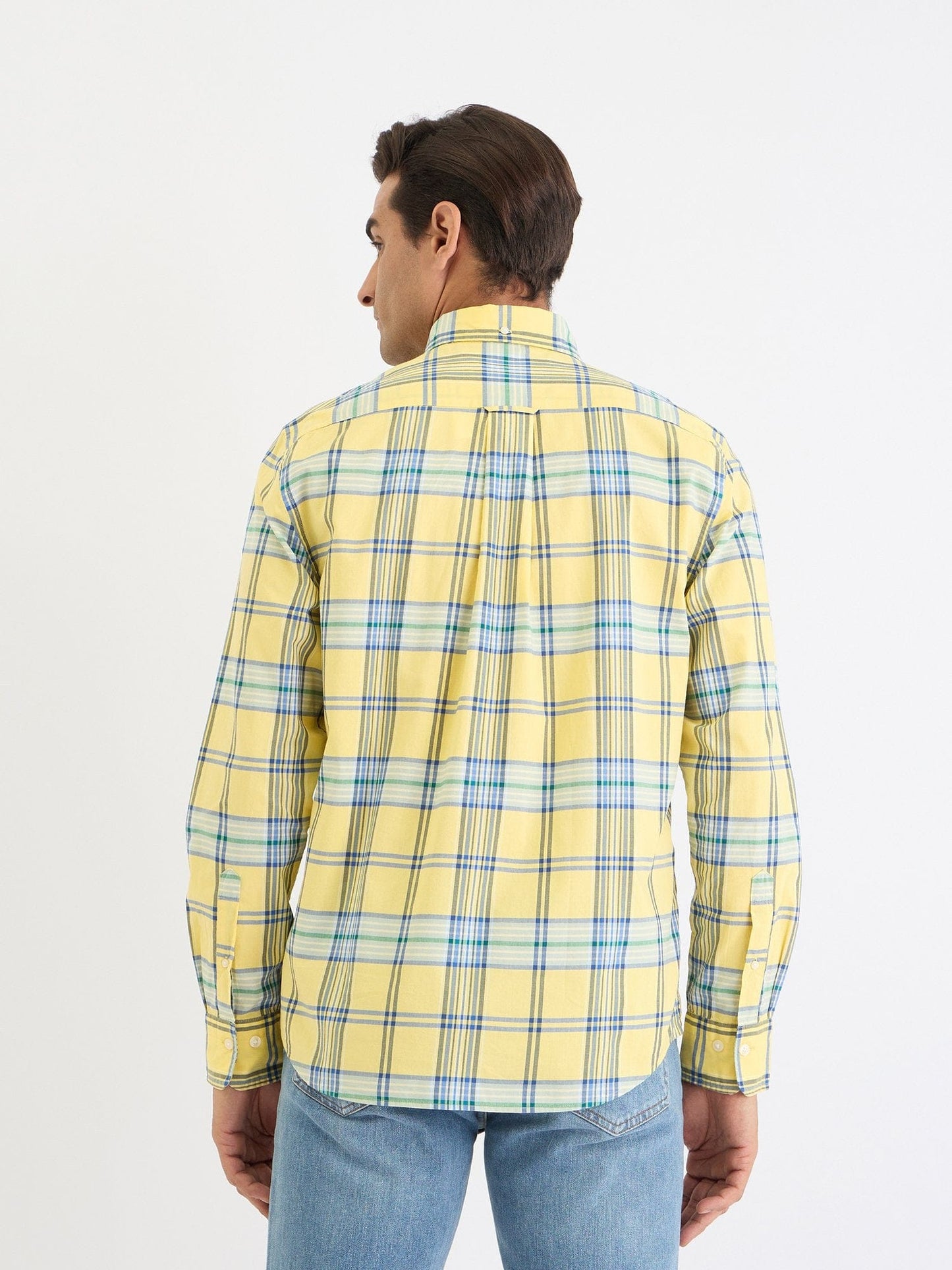 Gant Men Yellow Check Collar Shirt