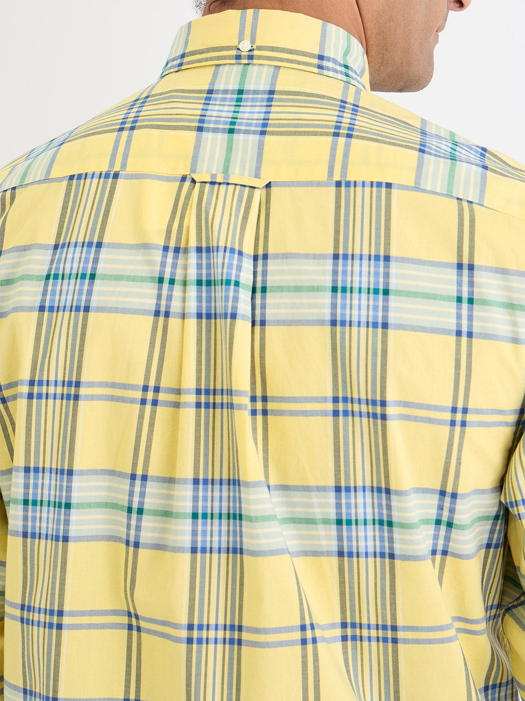 Gant Men Yellow Check Collar Shirt