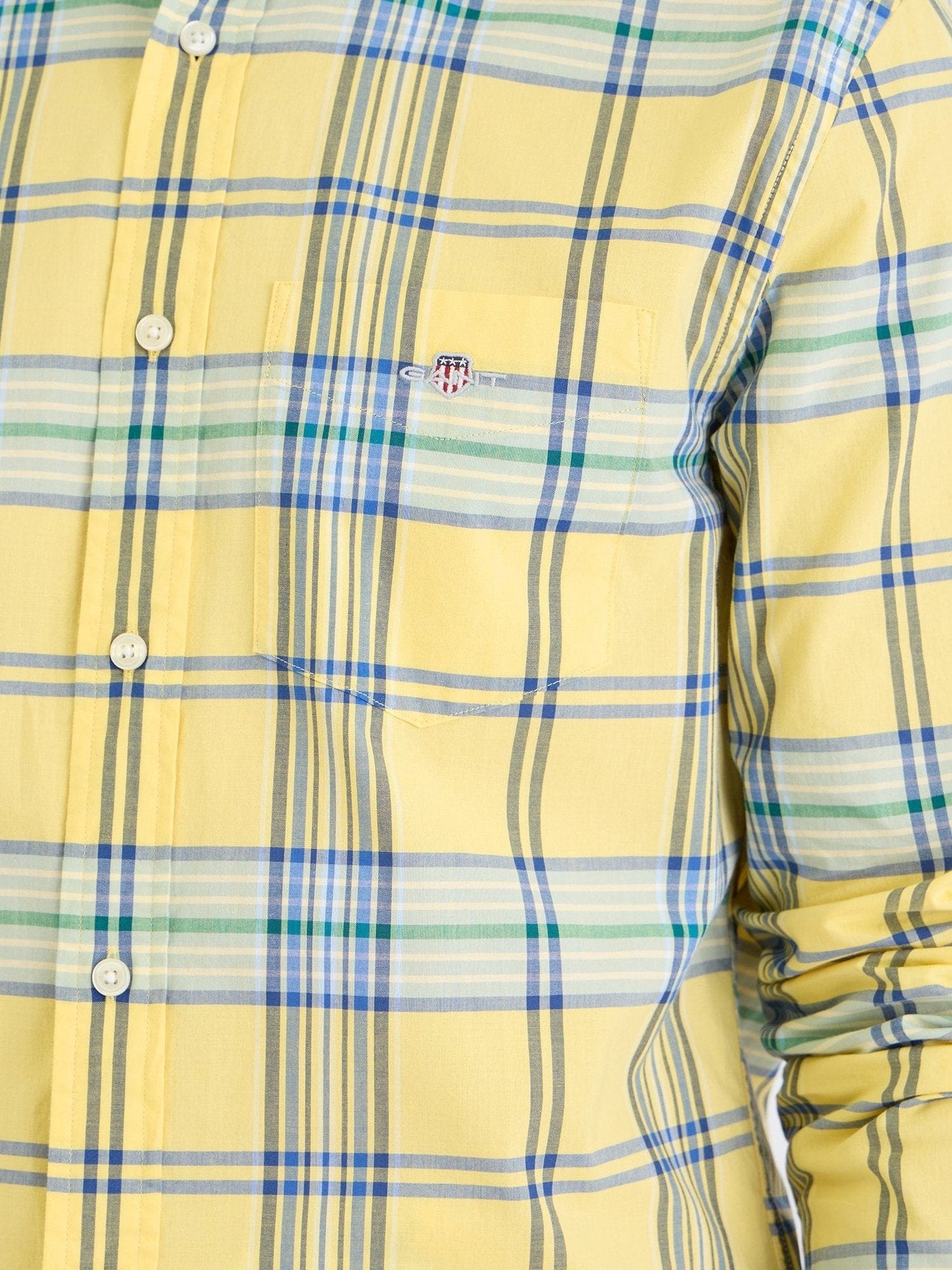 Gant Men Yellow Check Collar Shirt