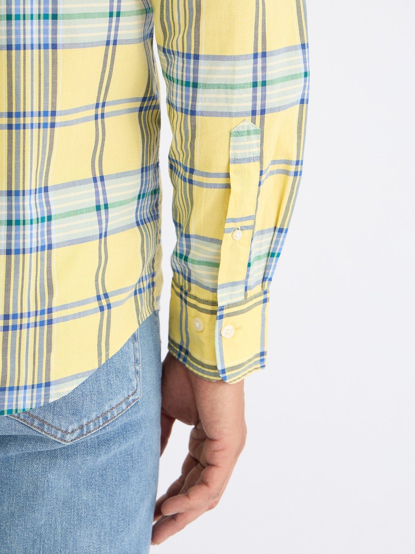 Gant Men Yellow Check Collar Shirt