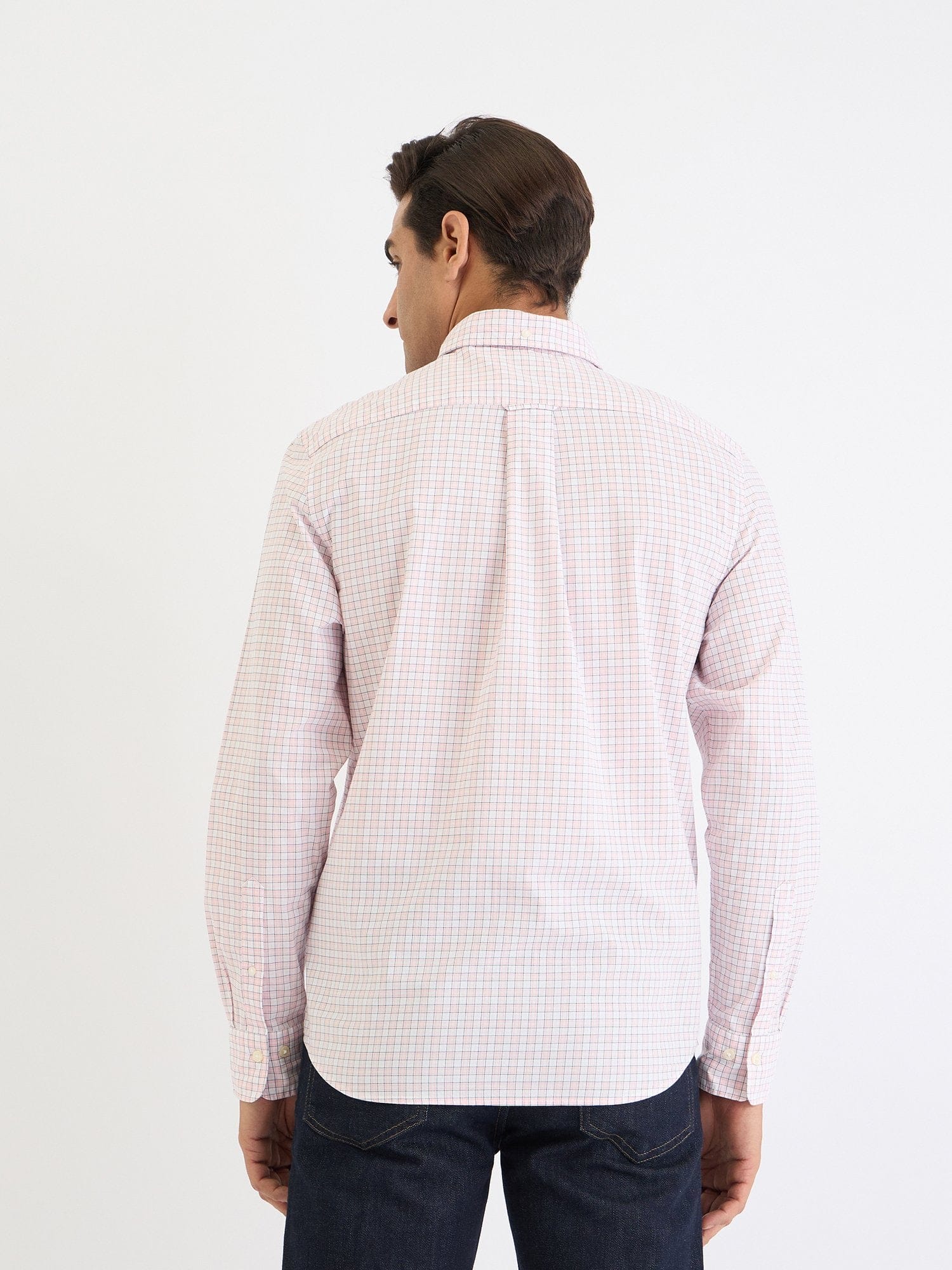 Gant Men Pink Check Collar Shirt
