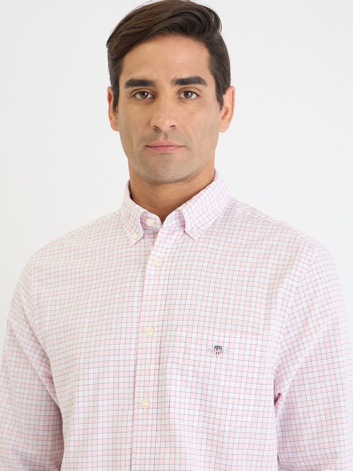 Gant Men Pink Check Collar Shirt