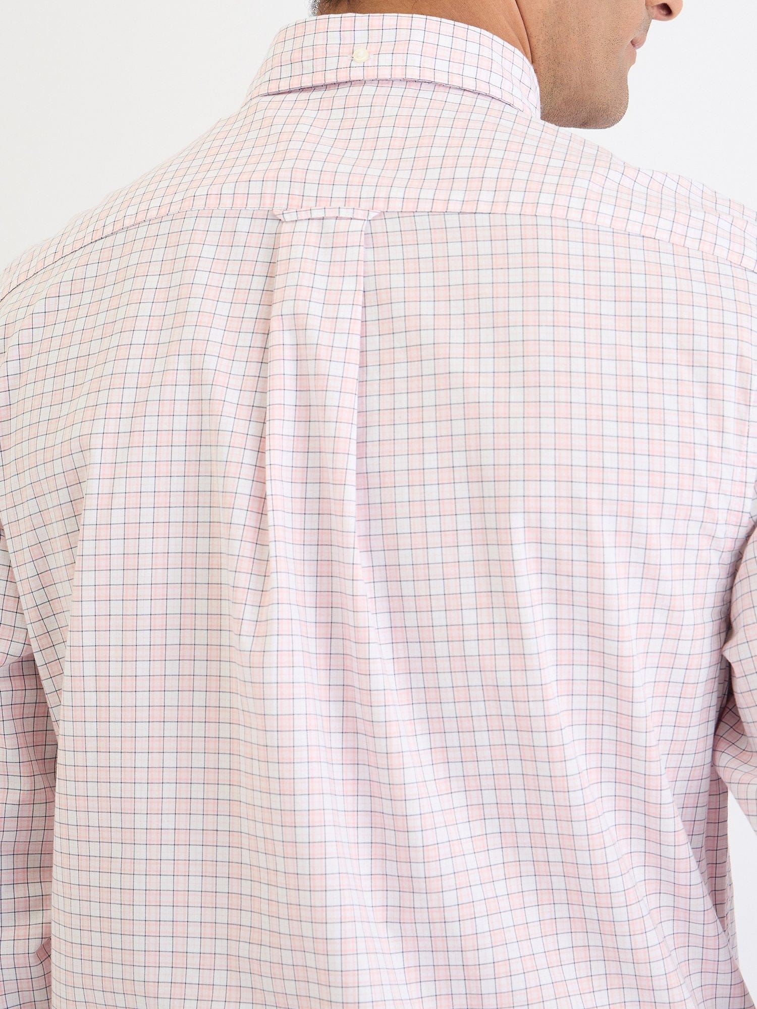 Gant Men Pink Check Collar Shirt