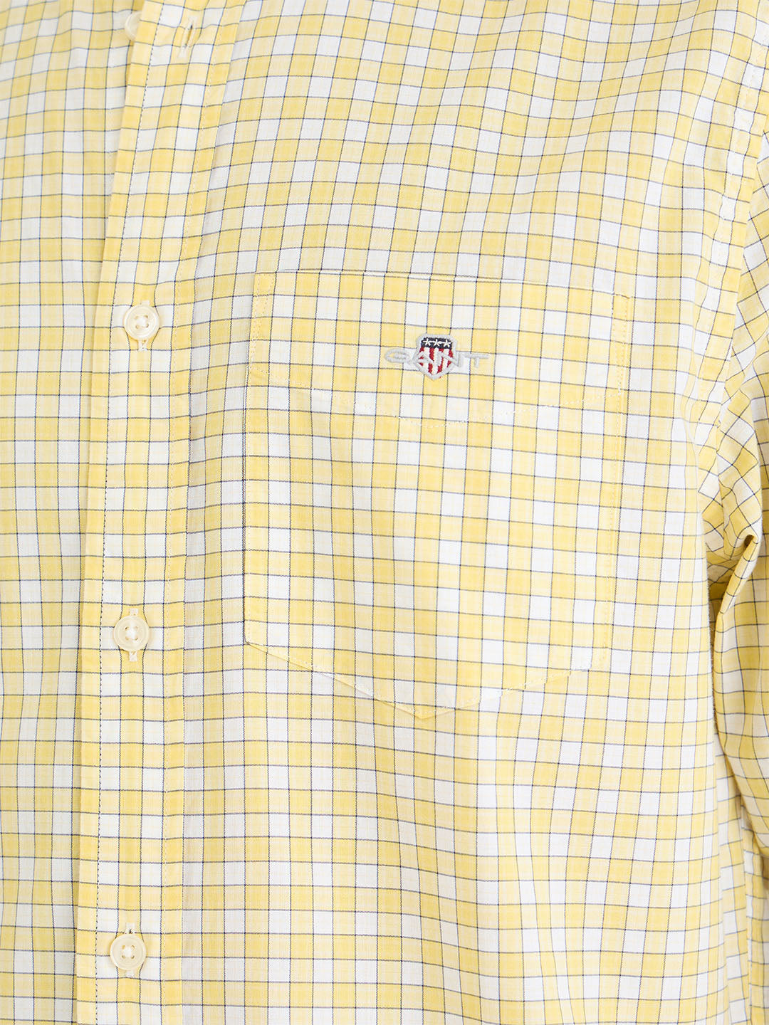 Gant Men Yellow Check Collar Shirt