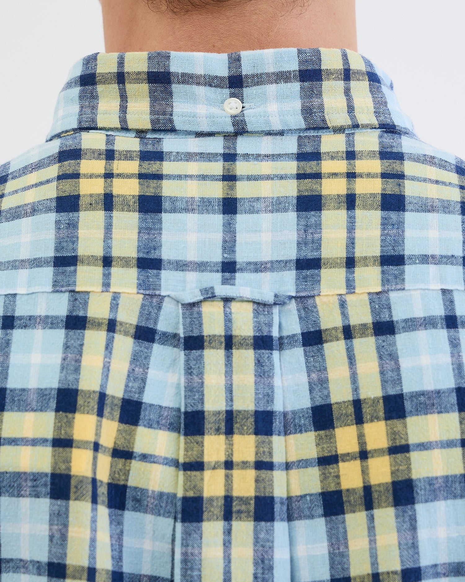 Gant Men Yellow Check Collar Shirt