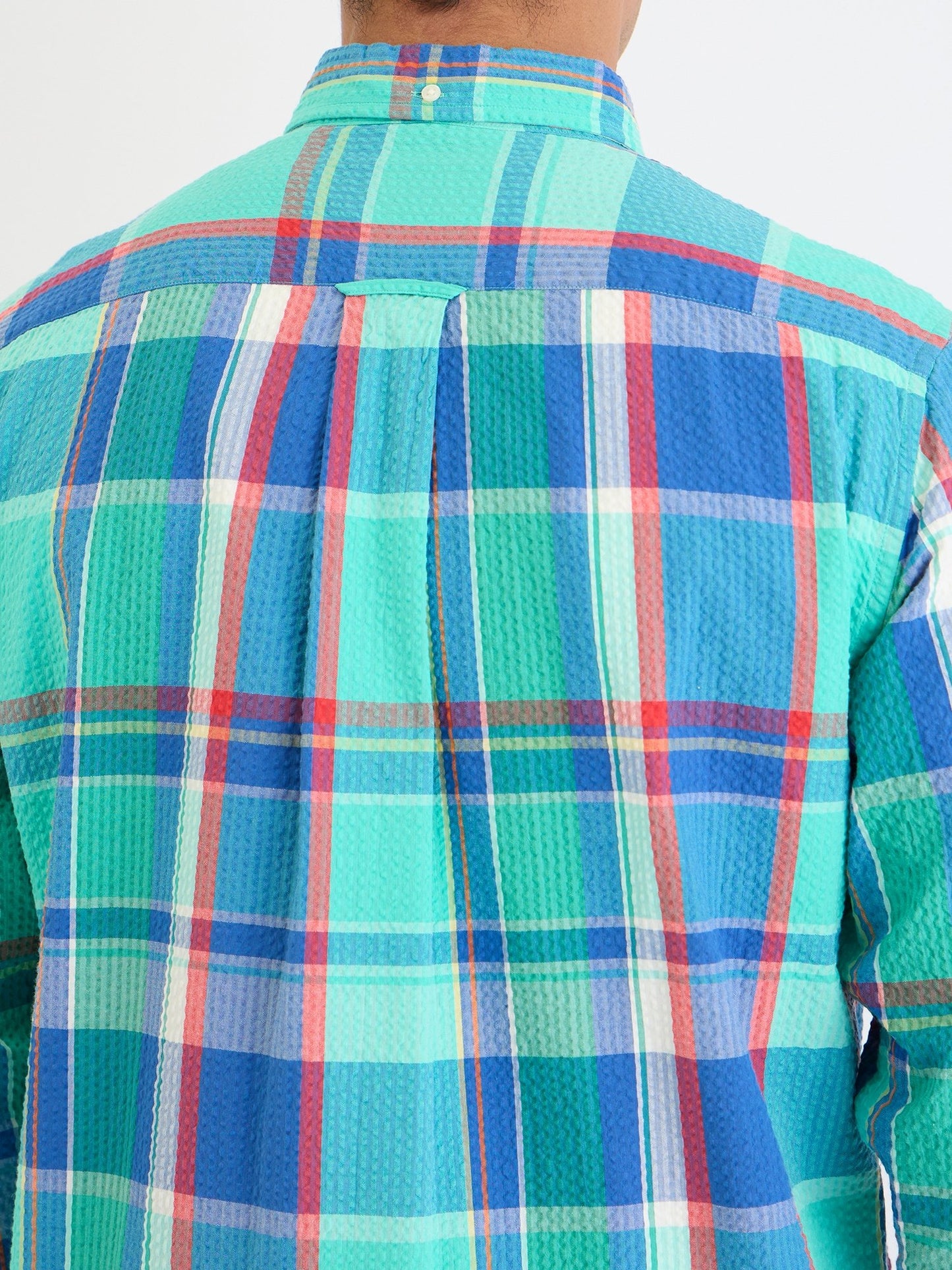 Gant Men Blue Check Collar Shirt