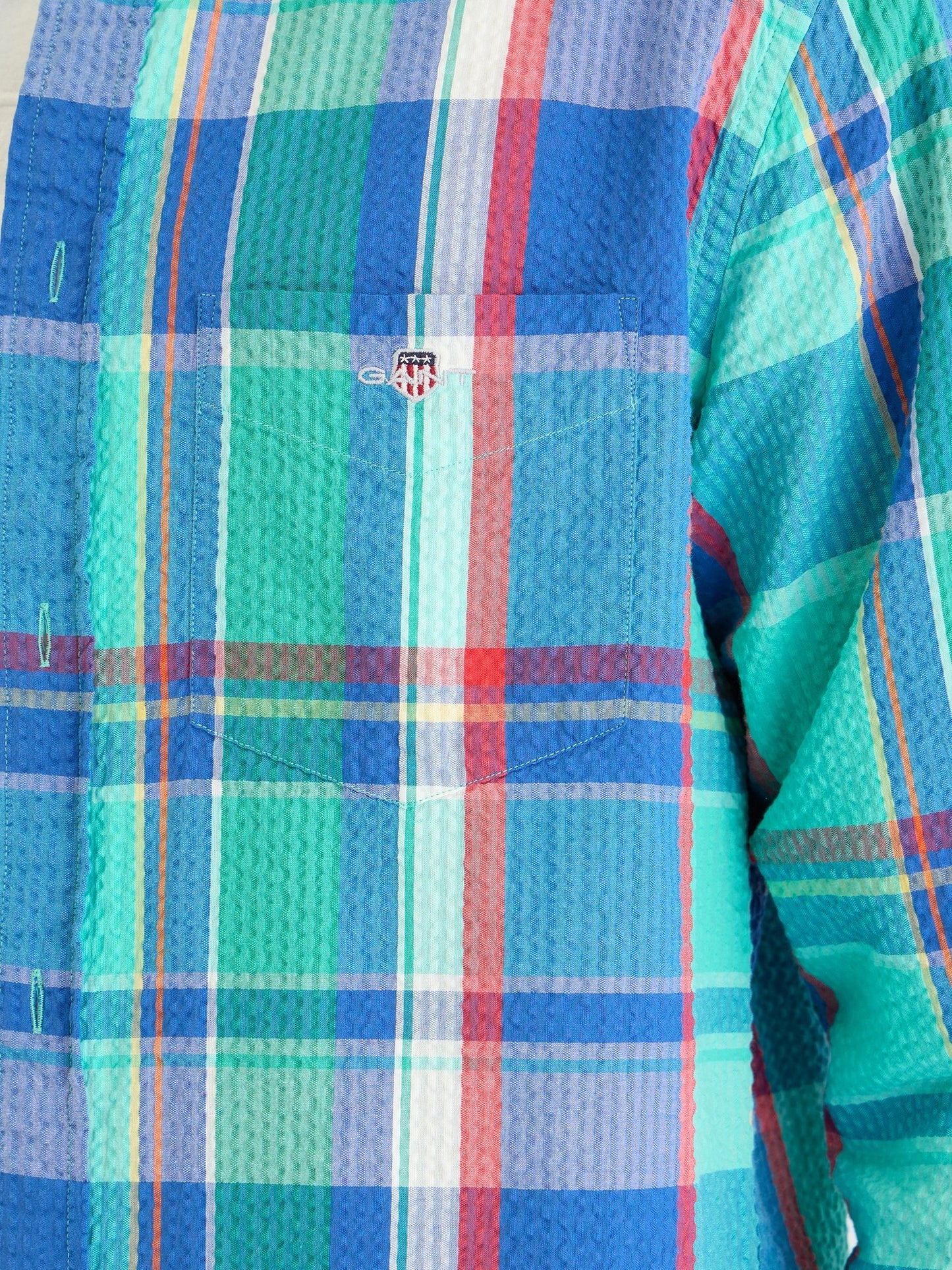 Gant Men Blue Check Collar Shirt