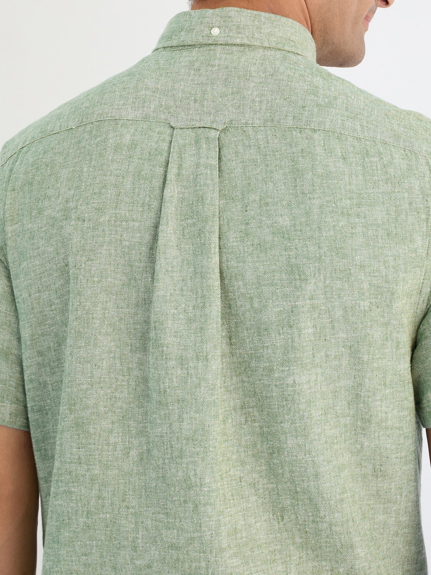 Gant Men Green Solid Collar Shirt