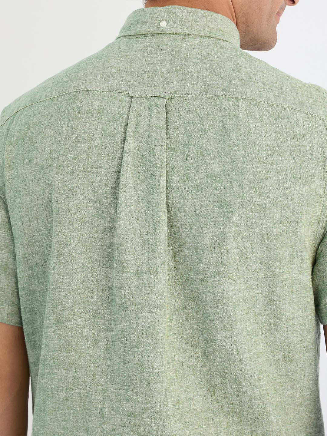 Gant Men Green Solid Collar Shirt