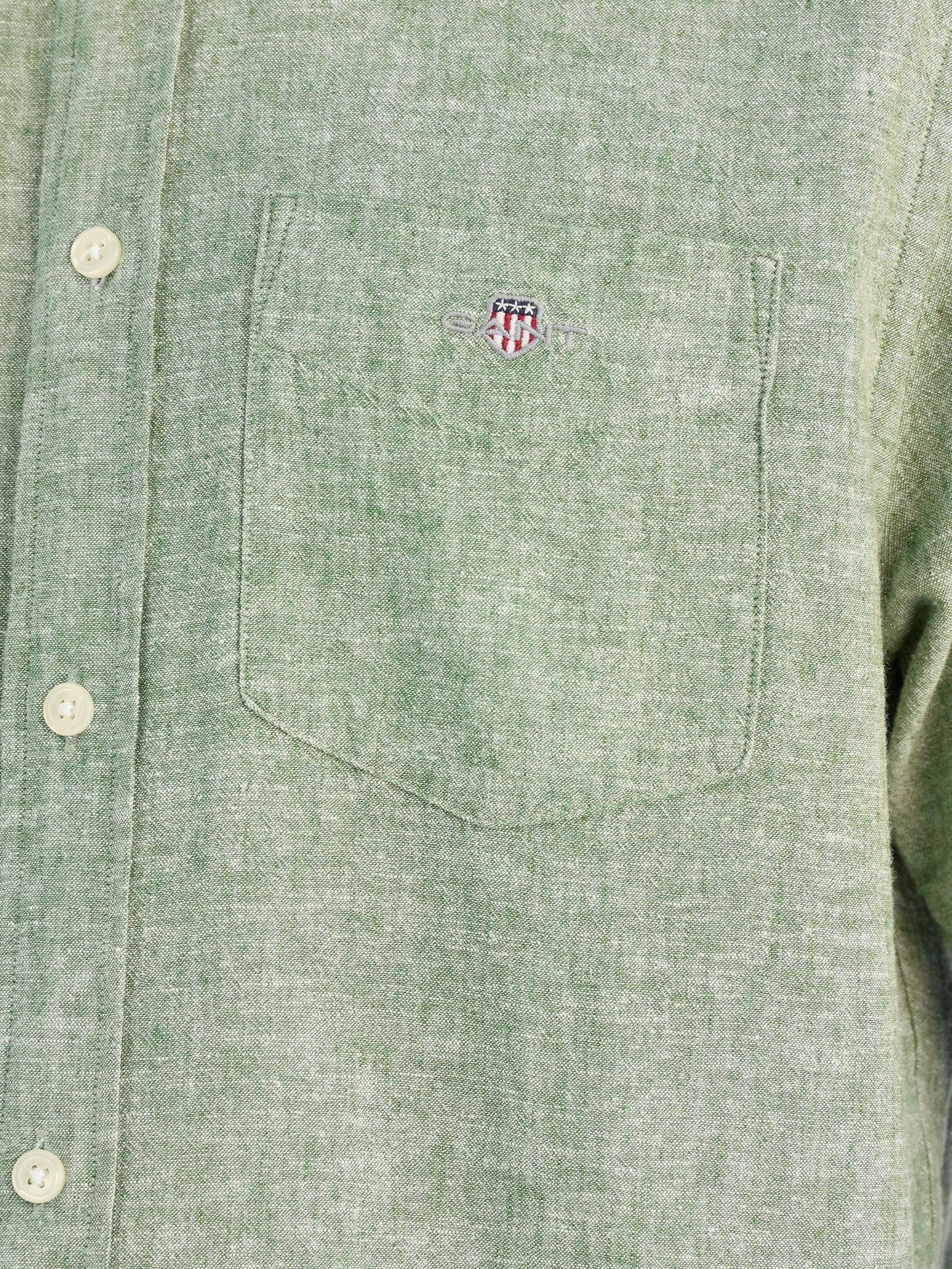 Gant Men Green Solid Collar Shirt