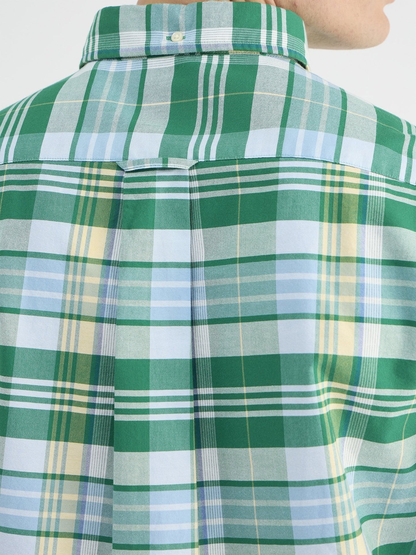 Gant Men Green Regular Fit Checks Collar Neck Shirt