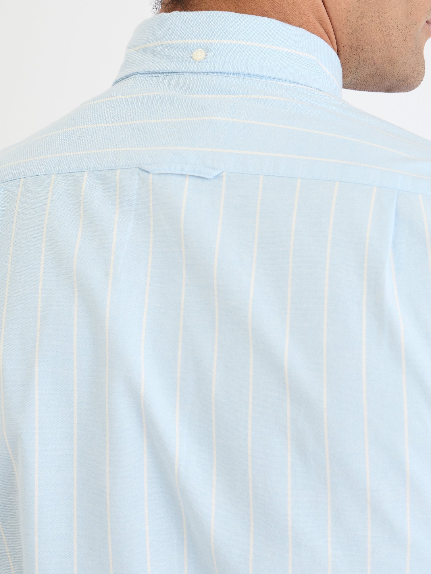 Gant Men Blue Striped Collar Shirt