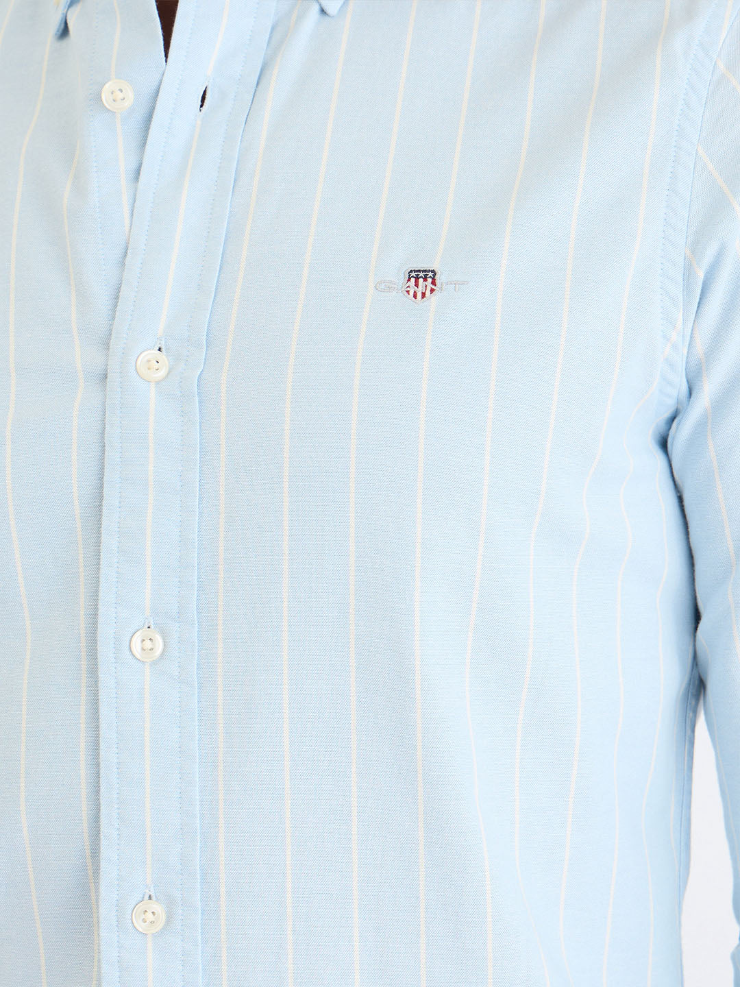 Gant Men Blue Striped Collar Shirt