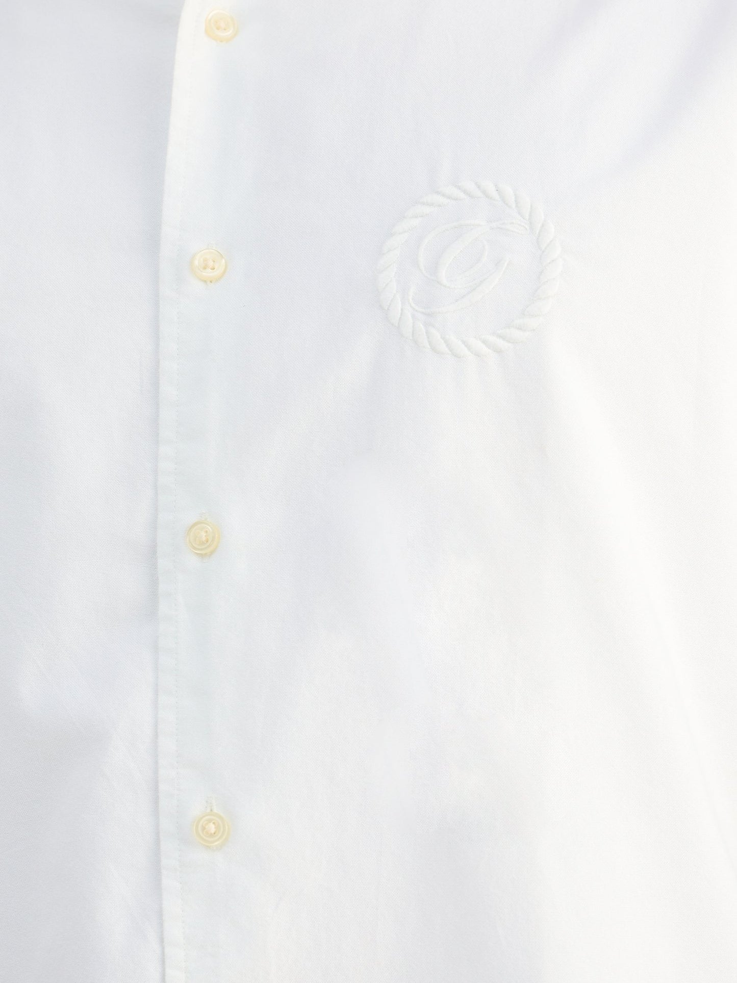 Gant Men White Regular Fit Solid Collar Neck Shirt