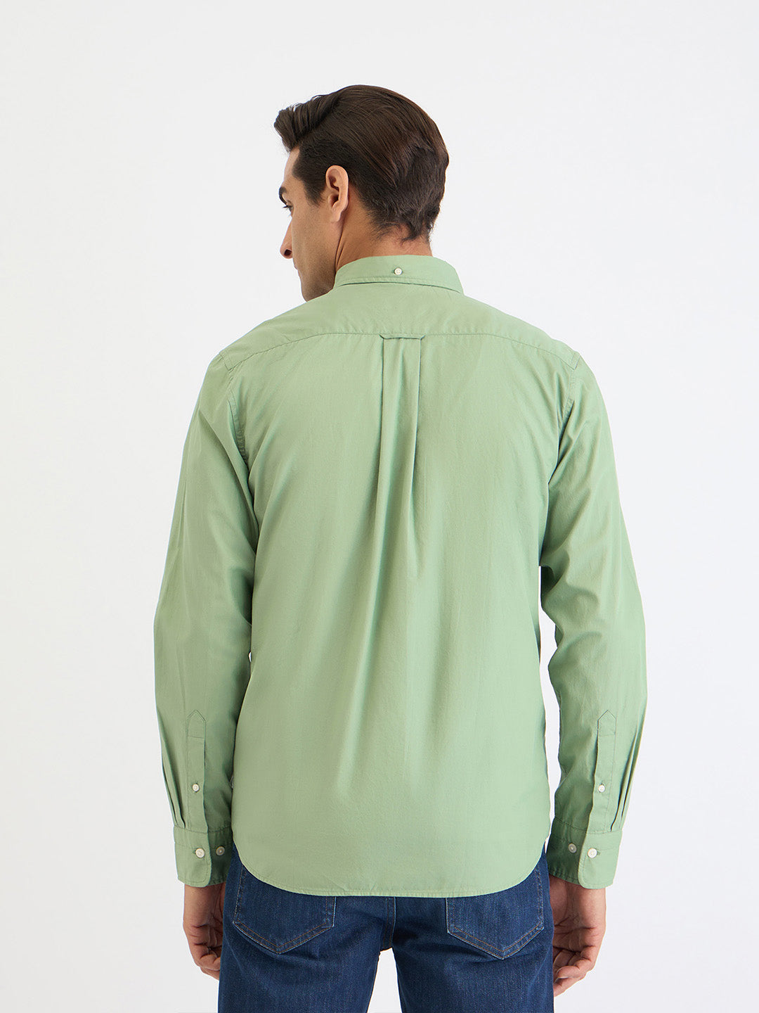 Gant Men Green Printed Collar Shirt