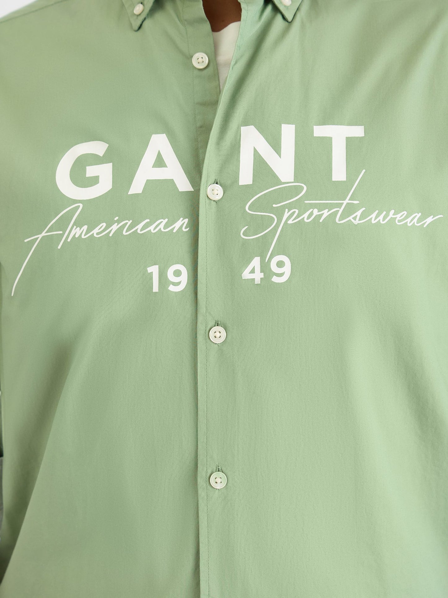 Gant Men Green Printed Collar Shirt
