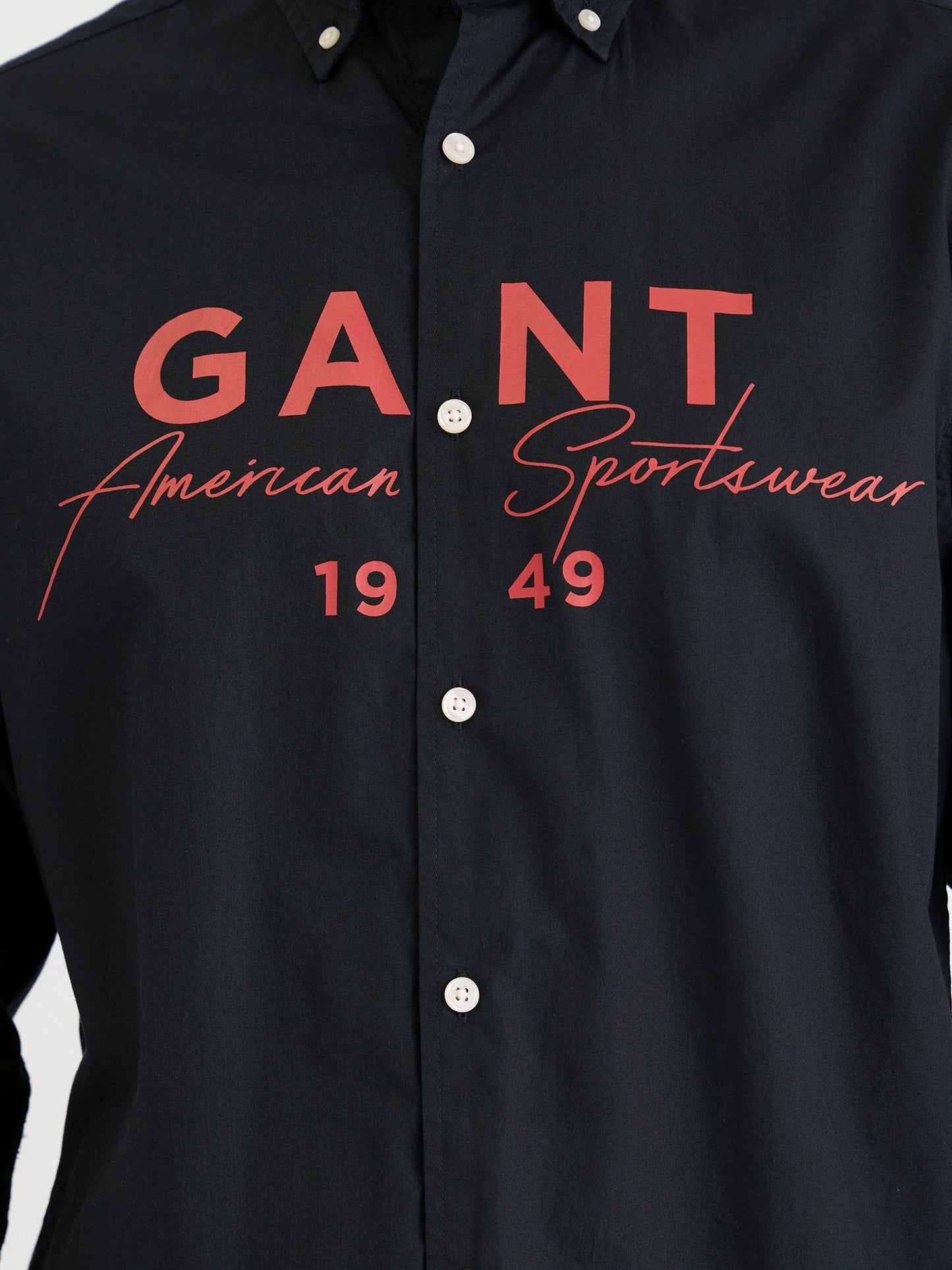 Gant Men Black Printed Collar Shirt