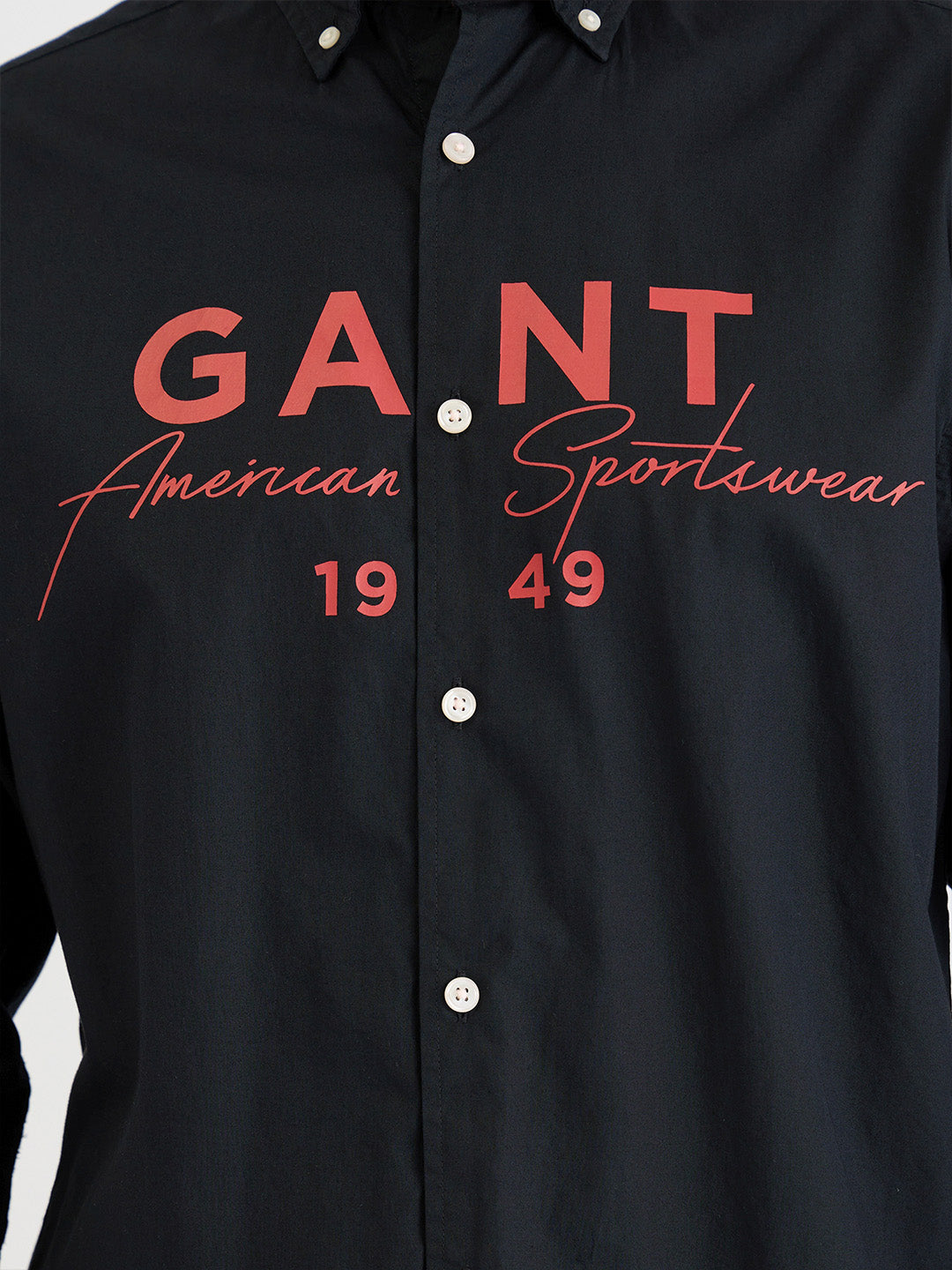Gant Men Black Printed Collar Shirt