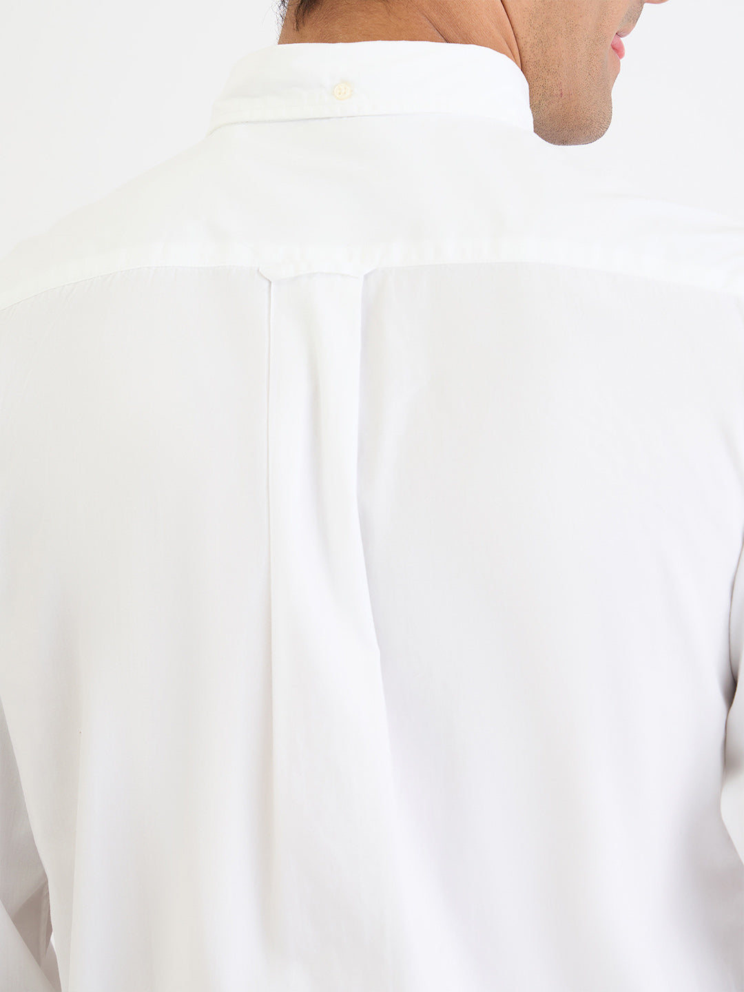 Gant Men White Solid Collar Shirt