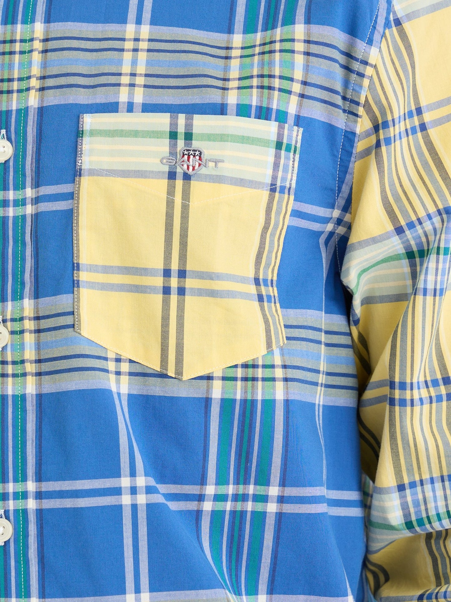 Gant Men Yellow Check Collar Shirt