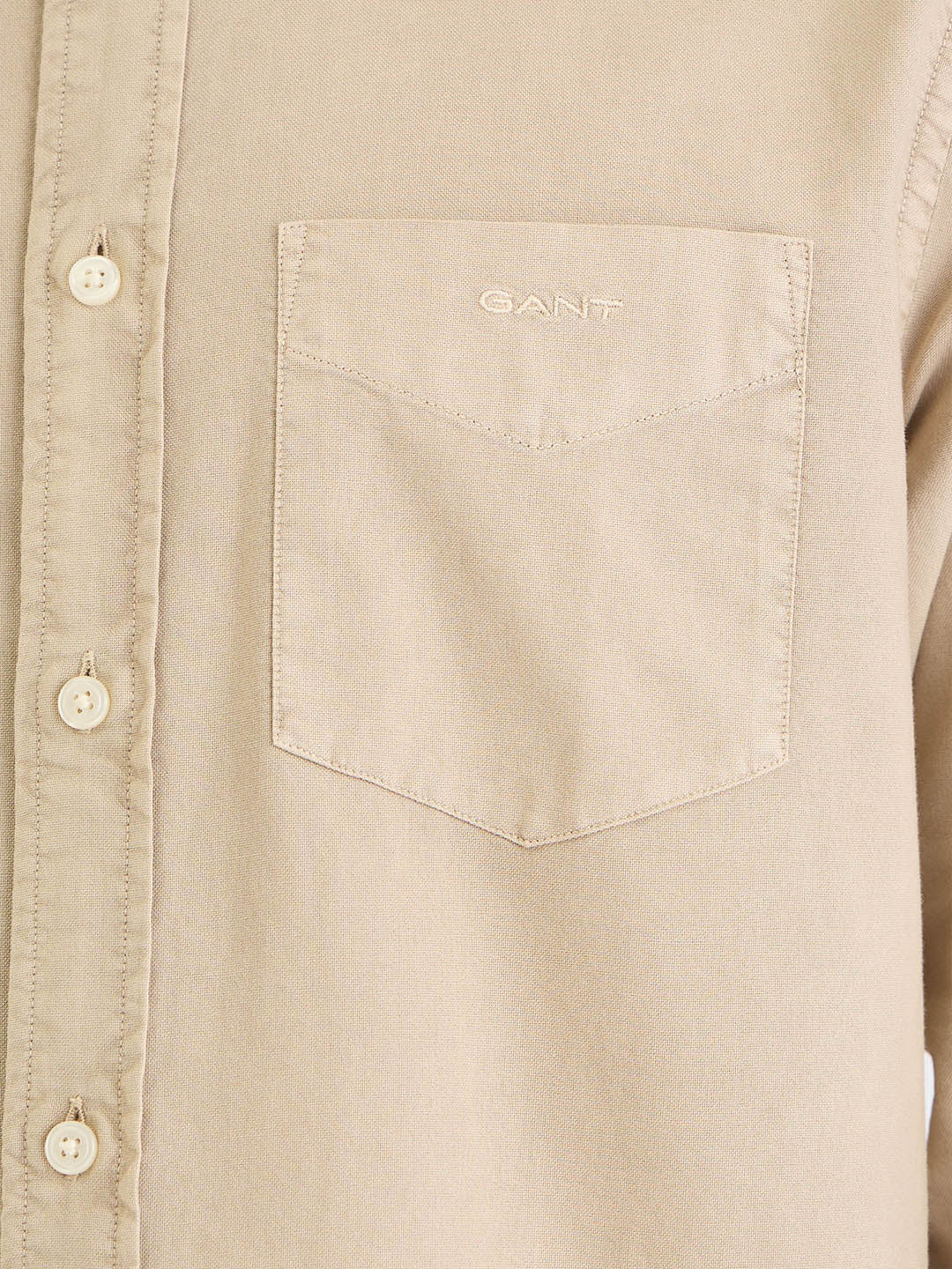 Gant Men Beige Solid Collar Shirt