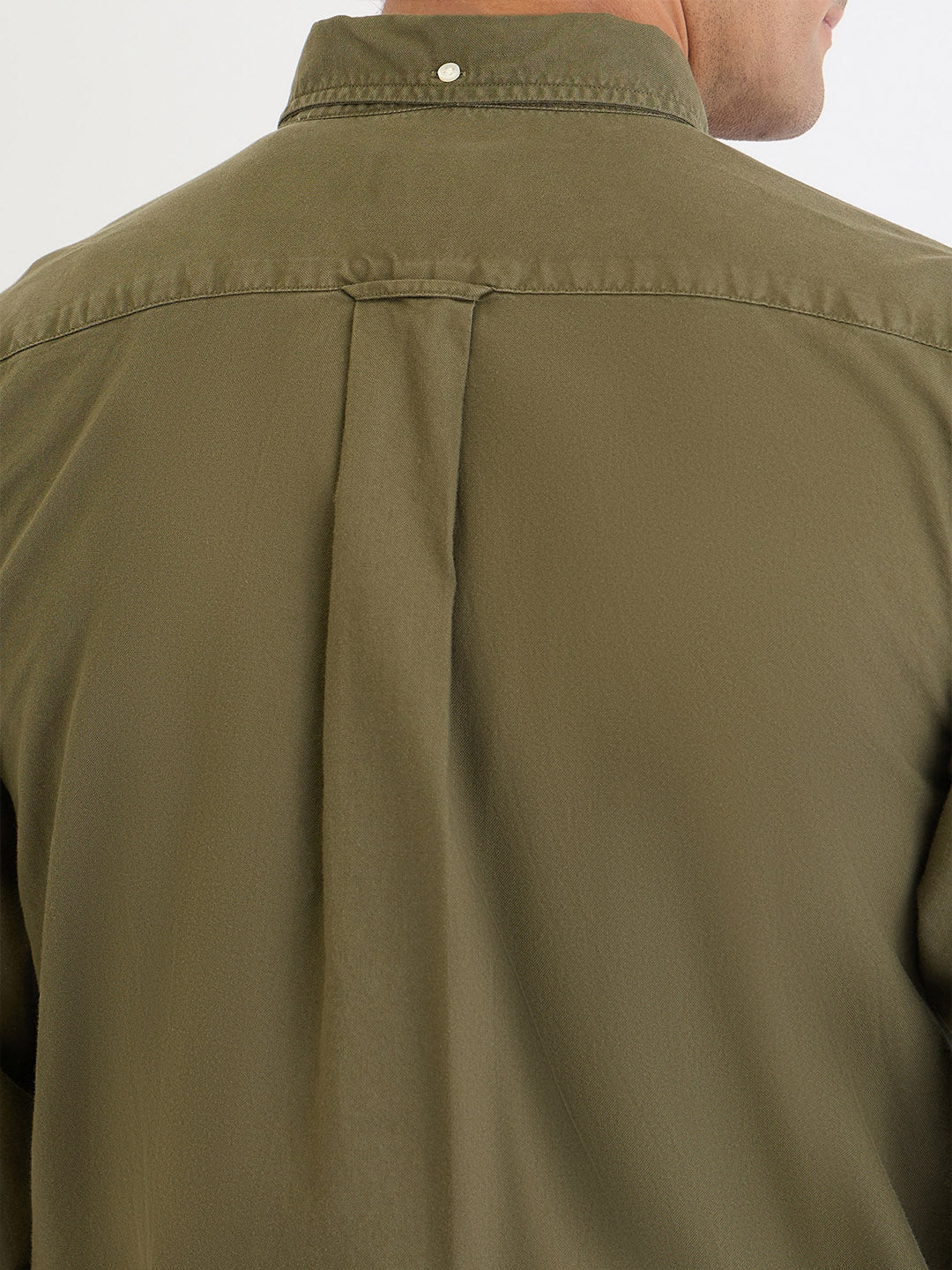 Gant Men Green Solid Collar Shirt