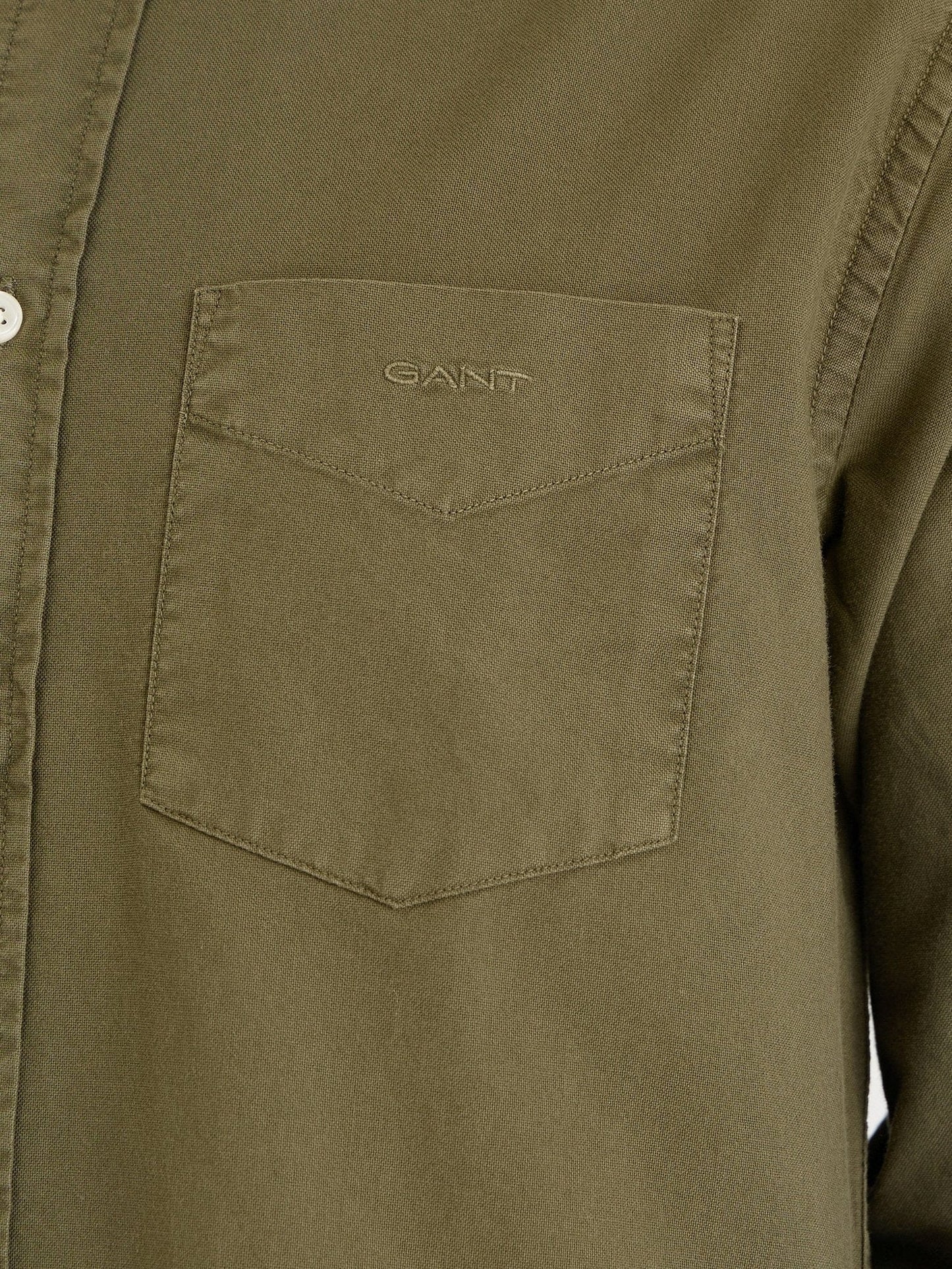 Gant Men Green Solid Collar Shirt